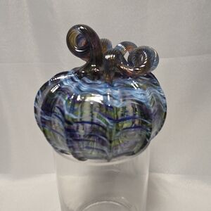 Hand blown Luke Adams glass pumpkin